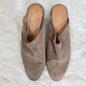 Franco Sarto rosita suede heel slip on mules 11